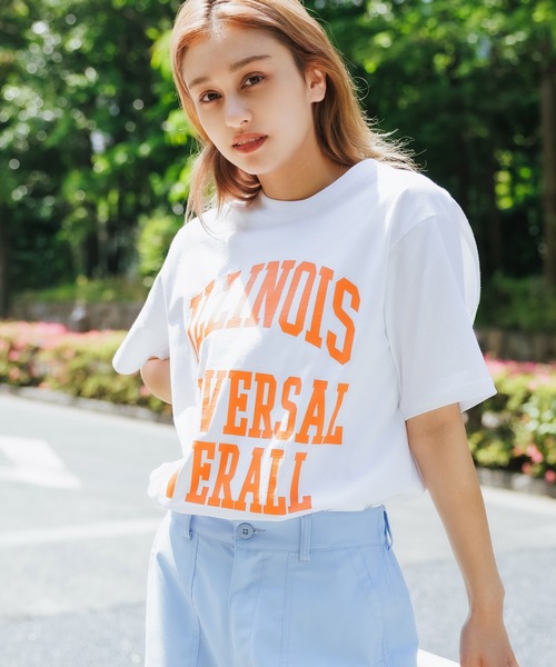 UNIVERSAL OVERALL(ユニバーサルオーバーオール)の「UNIVERSAL OVERALL/ユニバーサルオーバーオール ILLINOIS PRINT TEE プリントTシャツ(Tシャツ/カットソー・メンズ・ブラック/ホワイト/ネイビー/グリーン・L/XL/M)」の16枚目の写真