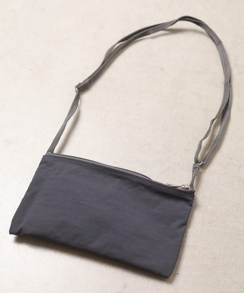 NO WAY(ノーウェイ)の「/implress/easy square shoulder bag(ショルダーバッグ・メンズ・グレー/ブラック・FREE)」の1枚目の写真