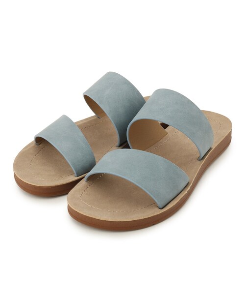 SHOO・LA・RUE(シューラルー)の「◆ダブルベルトフラットサンダル(サンダル・レディース・イエロー/オフホワイト/ブルー・35/45)」の10枚目の写真