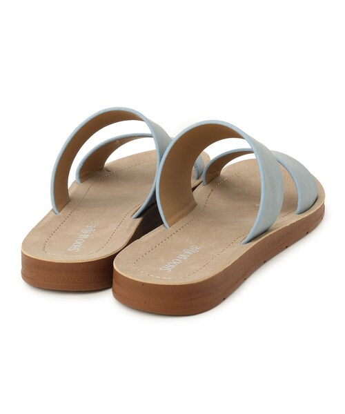 SHOO・LA・RUE(シューラルー)の「◆ダブルベルトフラットサンダル(サンダル・レディース・イエロー/オフホワイト/ブルー・35/45)」の4枚目の写真