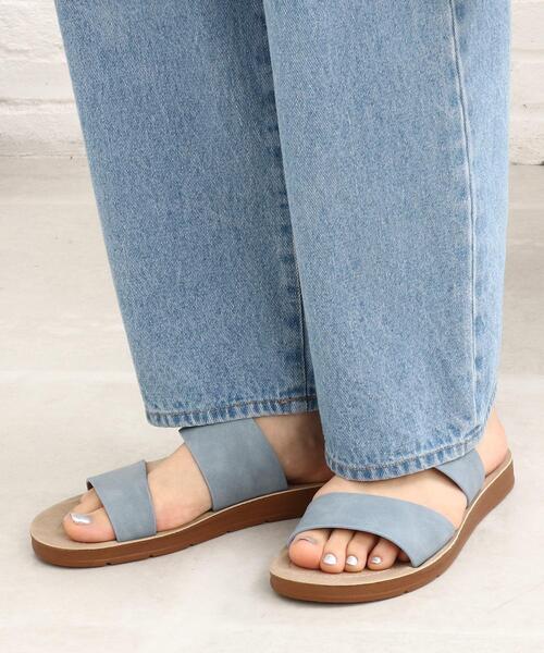 SHOO・LA・RUE(シューラルー)の「◆ダブルベルトフラットサンダル(サンダル・レディース・イエロー/オフホワイト/ブルー・35/45)」の8枚目の写真