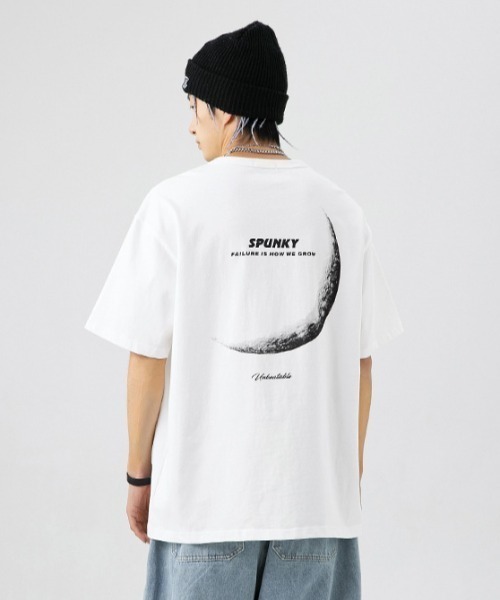 almo(アルモ)の「バックムーンプリント半袖Tシャツ(NEZ)(Tシャツ/カットソー・レディース・ホワイト/ブラック・XX-LARGE)」の16枚目の写真