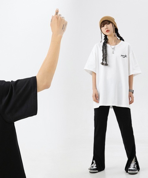almo(アルモ)の「バックムーンプリント半袖Tシャツ(NEZ)(Tシャツ/カットソー・レディース・ホワイト/ブラック・XX-LARGE)」の14枚目の写真