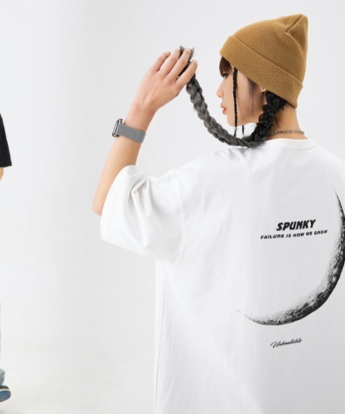 almo(アルモ)の「バックムーンプリント半袖Tシャツ(NEZ)(Tシャツ/カットソー・レディース・ホワイト/ブラック・XX-LARGE)」の11枚目の写真
