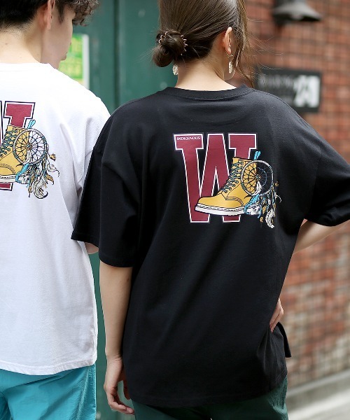 チチカカ(チチカカ)の「【ユニセックス】 カレッジキャッチャープリントTシャツ【WEB限定】(Tシャツ/カットソー・メンズ・ブラック/ホワイト/グレー・FREE)」の7枚目の写真