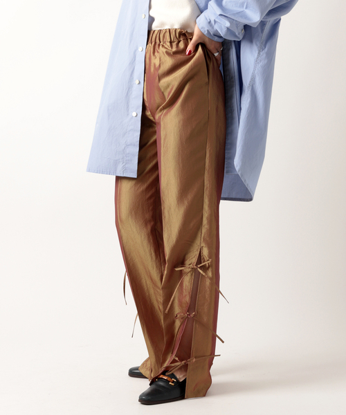JOINT WORKS（ジョイントワークス）の「サイドリボンパンツ（その他パンツ・レディース・ボルドー/グレー/ゴールド・FREE）」の3枚目の写真
