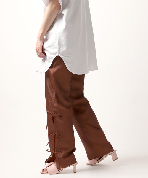 JOINT WORKS（ジョイントワークス）の「サイドリボンパンツ（その他パンツ・レディース・ボルドー/グレー/ゴールド・FREE）」の2枚目の写真