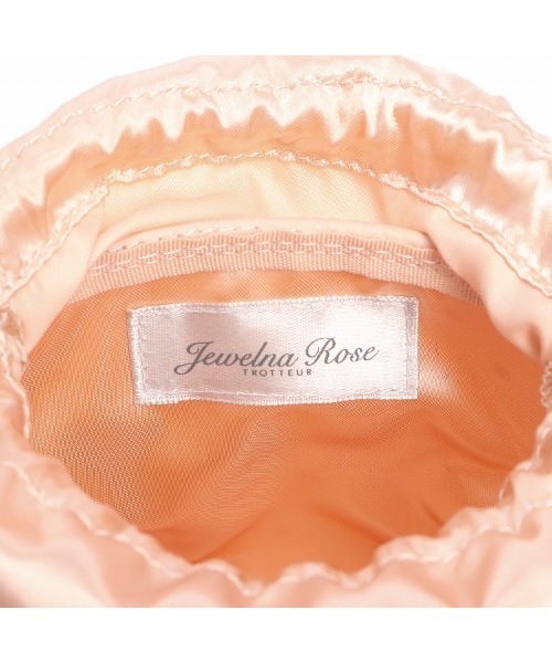Jewelna Rose（ジュエルナローズ）の「ラウンジアクセサリー 巾着S（ポーチ・レディース・ブラック/ピンクベージュ・FREE）」の5枚目の写真