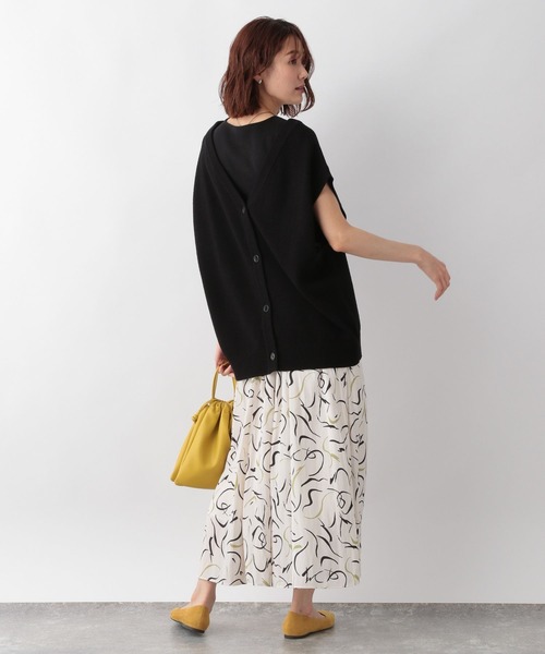 GLOBAL WORK(グローバルワーク)の「2WAYカノコ編みベスト/295807(ベスト・レディース・アイボリー/ブラック/グリーン/オレンジ・FREE)」の10枚目の写真