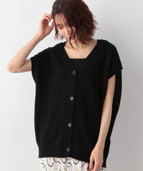 GLOBAL WORK(グローバルワーク)の「2WAYカノコ編みベスト/295807(ベスト・レディース・アイボリー/ブラック/グリーン/オレンジ・FREE)」の16枚目の写真