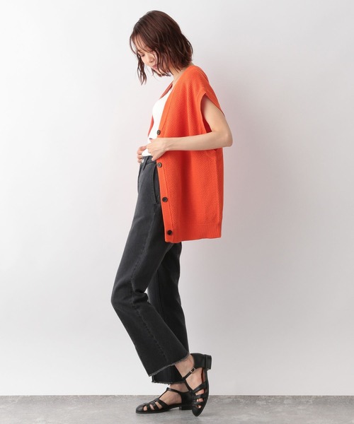 GLOBAL WORK(グローバルワーク)の「2WAYカノコ編みベスト/295807(ベスト・レディース・アイボリー/ブラック/グリーン/オレンジ・FREE)」の20枚目の写真