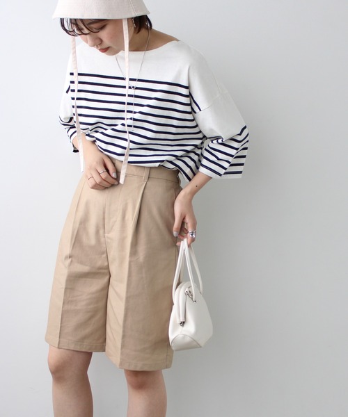 GeeRA（ジーラ）の「リネンライクハーフパンツ（その他パンツ・レディース・ブラック/ベージュ/アイボリー・MEDIUM）」の13枚目の写真