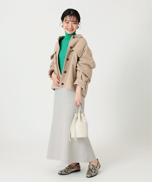 B.C STOCK（ベーセーストック）の「IMPERIALモッサショートCPO*（その他アウター・レディース・ベージュ/ネイビー/イエロー・FREE）」の4枚目の写真