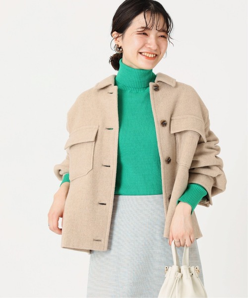 B.C STOCK（ベーセーストック）の「IMPERIALモッサショートCPO*（その他アウター・レディース・ベージュ/ネイビー/イエロー・FREE）」の5枚目の写真