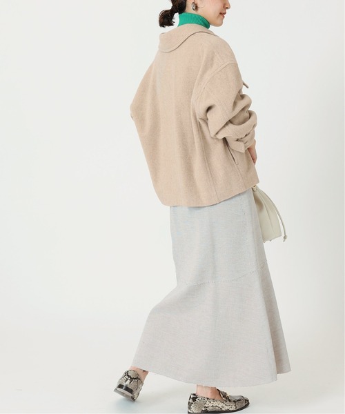 B.C STOCK（ベーセーストック）の「IMPERIALモッサショートCPO*（その他アウター・レディース・ベージュ/ネイビー/イエロー・FREE）」の8枚目の写真