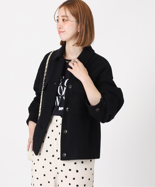 B.C STOCK（ベーセーストック）の「IMPERIALモッサショートCPO*（その他アウター・レディース・ベージュ/ネイビー/イエロー・FREE）」の10枚目の写真