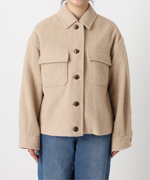 B.C STOCK（ベーセーストック）の「IMPERIALモッサショートCPO*（その他アウター・レディース・ベージュ/ネイビー/イエロー・FREE）」の14枚目の写真