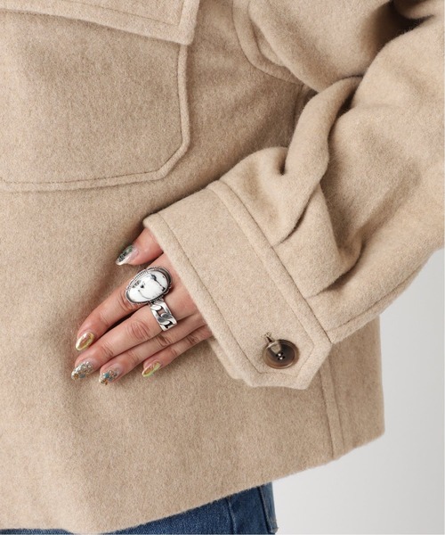 B.C STOCK（ベーセーストック）の「IMPERIALモッサショートCPO*（その他アウター・レディース・ベージュ/ネイビー/イエロー・FREE）」の20枚目の写真