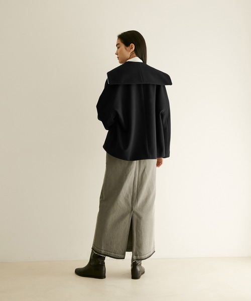 SALON adam et rope'（サロン アダム エ ロペ）の「WOOLLETジップショートコート（その他アウター・レディース・ブラック/ベージュ/カーキ・FREE）」の8枚目の写真