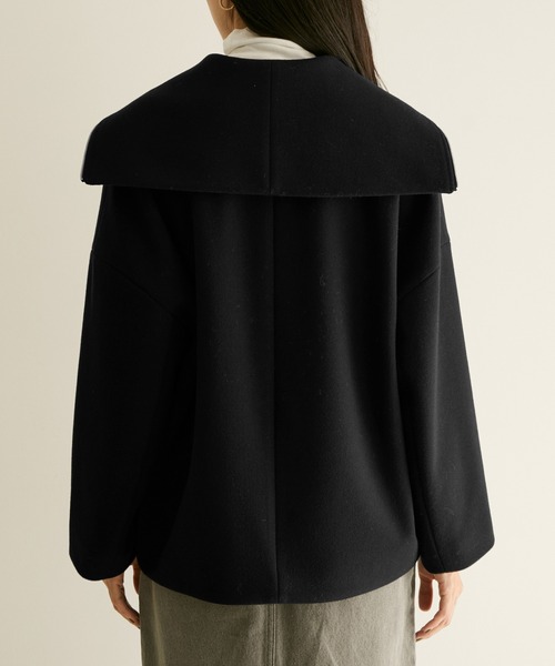 SALON adam et rope'（サロン アダム エ ロペ）の「WOOLLETジップショートコート（その他アウター・レディース・ブラック/ベージュ/カーキ・FREE）」の7枚目の写真