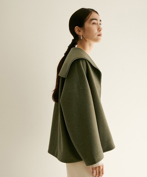 SALON adam et rope'（サロン アダム エ ロペ）の「WOOLLETジップショートコート（その他アウター・レディース・ブラック/ベージュ/カーキ・FREE）」の21枚目の写真