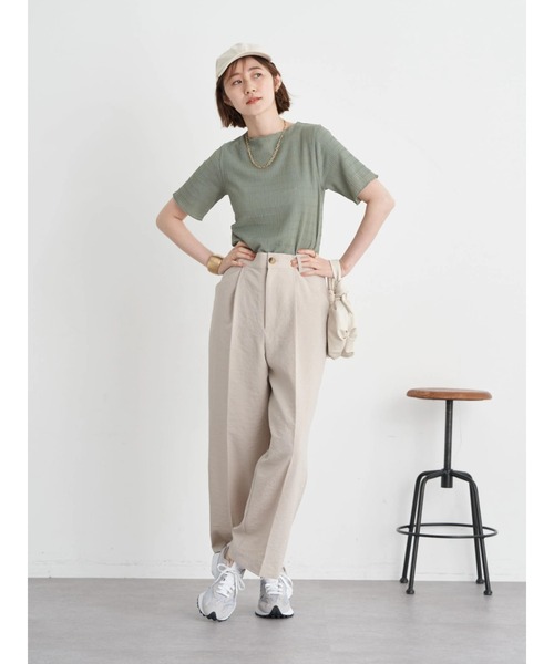 earth music&ecology(アースミュージックアンドエコロジー)の「シャーリングジャガードメロープルオーバー(Tシャツ/カットソー・レディース・オフホワイト/ブラック/ライトカーキ/ラベンダー・S/M)」の11枚目の写真