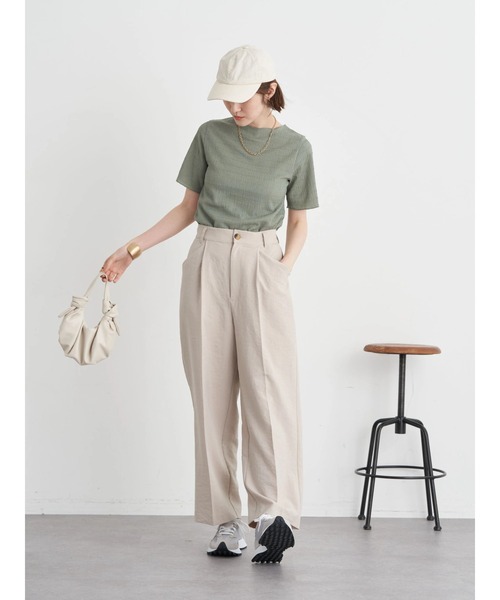 earth music&ecology(アースミュージックアンドエコロジー)の「シャーリングジャガードメロープルオーバー(Tシャツ/カットソー・レディース・オフホワイト/ブラック/ライトカーキ/ラベンダー・S/M)」の12枚目の写真