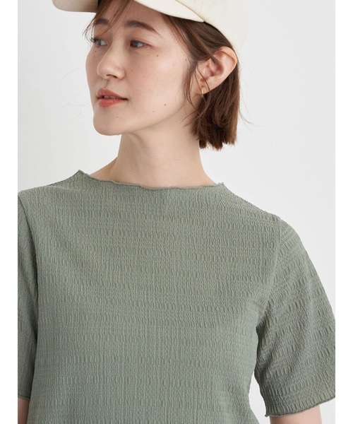 earth music&ecology(アースミュージックアンドエコロジー)の「シャーリングジャガードメロープルオーバー(Tシャツ/カットソー・レディース・オフホワイト/ブラック/ライトカーキ/ラベンダー・S/M)」の13枚目の写真