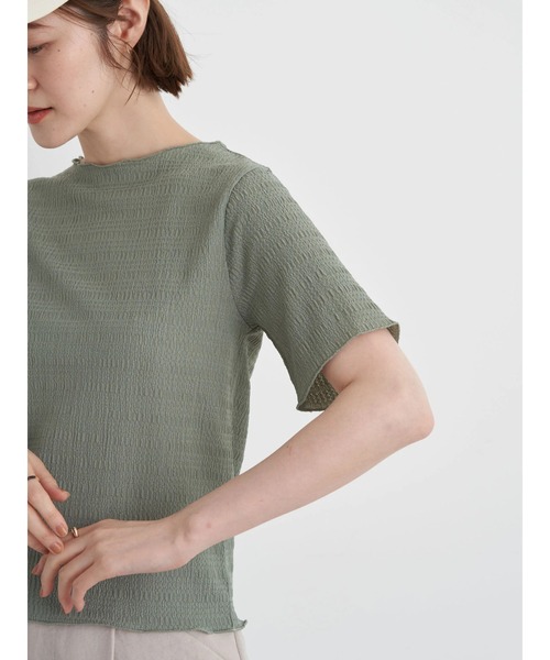 earth music&ecology(アースミュージックアンドエコロジー)の「シャーリングジャガードメロープルオーバー(Tシャツ/カットソー・レディース・オフホワイト/ブラック/ライトカーキ/ラベンダー・S/M)」の14枚目の写真