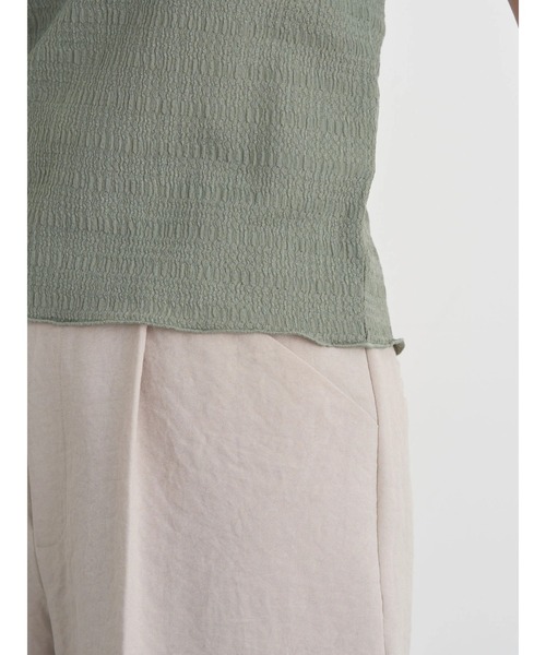 earth music&ecology(アースミュージックアンドエコロジー)の「シャーリングジャガードメロープルオーバー(Tシャツ/カットソー・レディース・オフホワイト/ブラック/ライトカーキ/ラベンダー・S/M)」の15枚目の写真