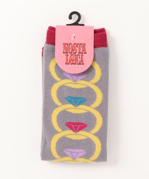 NOSTALGICA(ノスタルジカ)の「【 NOSTALGICA 】 ノスタルジカ オリジナル ジャガードハイソックス B(ソックス/靴下・レディース・その他1/その他2/その他3/その他4/その他5/その他6/その他7・23-25cm)」の2枚目の写真