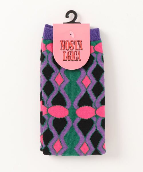 NOSTALGICA(ノスタルジカ)の「【 NOSTALGICA 】 ノスタルジカ オリジナル ジャガードハイソックス B(ソックス/靴下・レディース・その他1/その他2/その他3/その他4/その他5/その他6/その他7・23-25cm)」の1枚目の写真