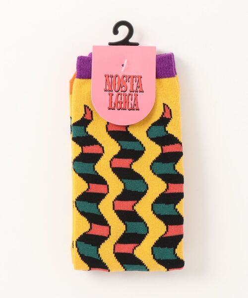 NOSTALGICA(ノスタルジカ)の「【 NOSTALGICA 】 ノスタルジカ オリジナル ジャガードハイソックス B(ソックス/靴下・レディース・その他1/その他2/その他3/その他4/その他5/その他6/その他7・23-25cm)」の3枚目の写真