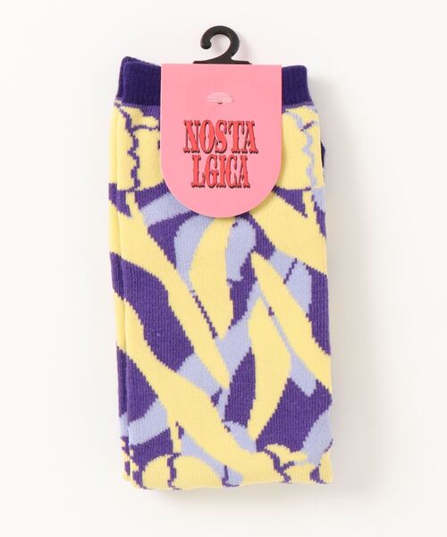 NOSTALGICA(ノスタルジカ)の「【 NOSTALGICA 】 ノスタルジカ オリジナル ジャガードハイソックス B(ソックス/靴下・レディース・その他1/その他2/その他3/その他4/その他5/その他6/その他7・23-25cm)」の4枚目の写真