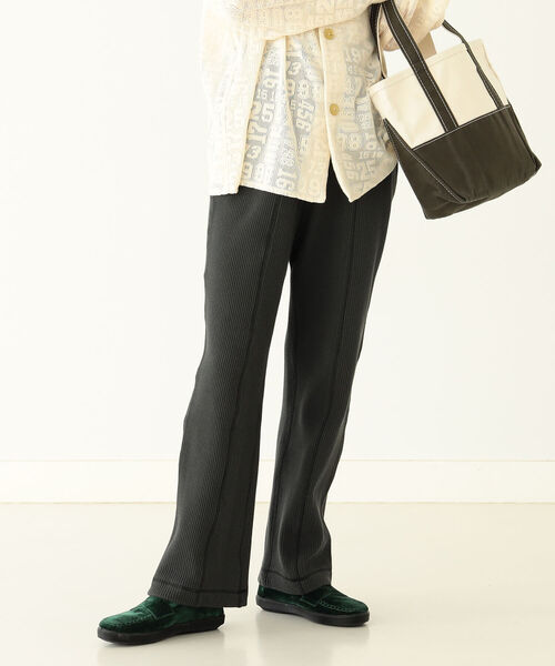 BEAMS BOY（ビームスボーイ）の「BEAMS BOY / ヘビー サーマル イージー パンツ（スウェットパンツ・レディース・オートミール/ブラック・FREE）」の11枚目の写真