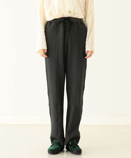 BEAMS BOY（ビームスボーイ）の「BEAMS BOY / ヘビー サーマル イージー パンツ（スウェットパンツ・レディース・オートミール/ブラック・FREE）」の4枚目の写真