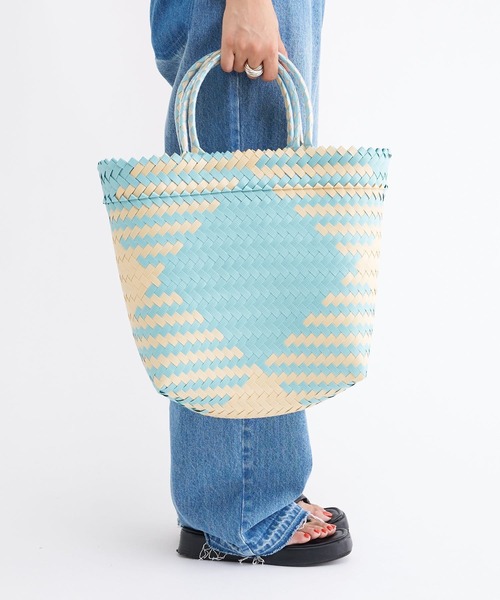 Kastane（カスタネ）の「【MEKEARISA】MEKEARIBAGMIX M22（かごバッグ・レディース・ブルー系その他4/ピンク/レッド・MEDIUM）」の14枚目の写真