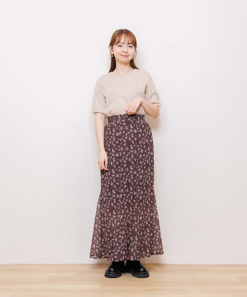 flower(フラワー)の「パフハーフトップ(ニット/セーター・レディース・アイボリー/ベージュ・FREE)」の3枚目の写真