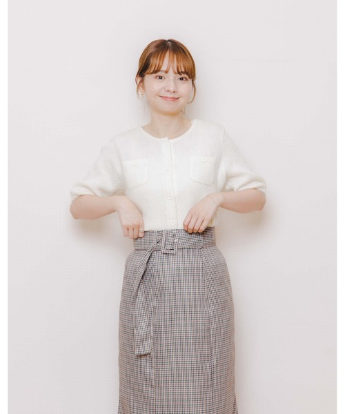 flower(フラワー)の「パフハーフトップ(ニット/セーター・レディース・アイボリー/ベージュ・FREE)」の18枚目の写真