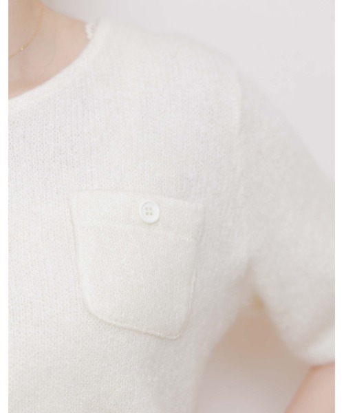 flower(フラワー)の「パフハーフトップ(ニット/セーター・レディース・アイボリー/ベージュ・FREE)」の21枚目の写真