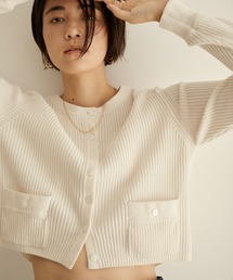 SALON adam et rope' | 【極上の肌ざわり】クルーネッククロップドカーディガン-CreamyCotton /クリーミーコットン-(カーディガン/ボレロ)