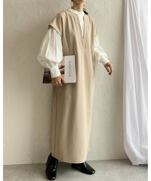 She's Closet（シーズクローゼット）の「バンドカラーボリュームスリーブギャザー長袖ブロードシャツブラウス（シャツ/ブラウス・レディース・ホワイト/ブラック/パープル/オリーブ/モカ/ブルー・FREE）」の22枚目の写真