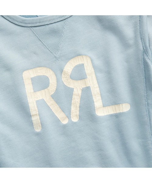 RRL(ダブル アール エル)の「ロゴ フレンチ テリー クルーネック スウェットシャツ(スウェット・レディース・ブルー・1/2/4/3)」の7枚目の写真