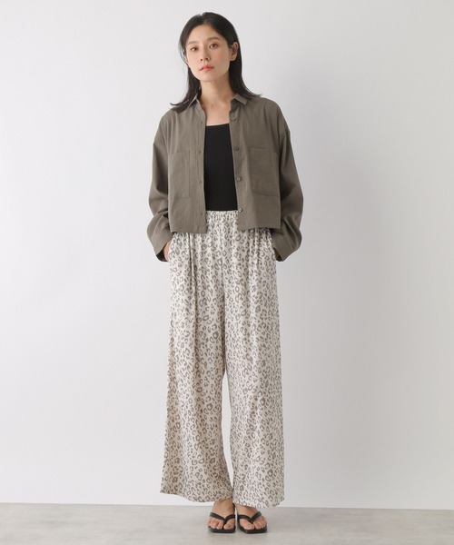 LEPSIM（レプシィム）の「ショートシャツ長袖　349273（シャツ/ブラウス・レディース・オフホワイト/カーキ・FREE）」の12枚目の写真