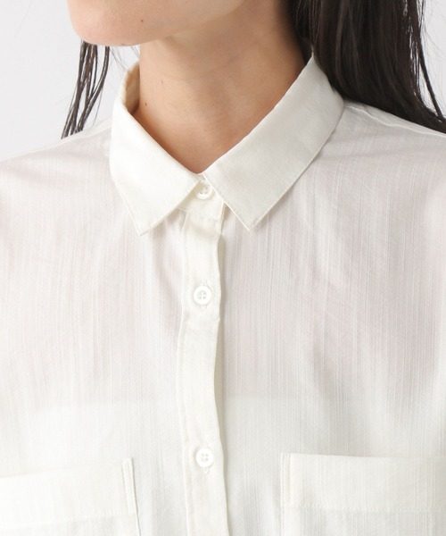 LEPSIM（レプシィム）の「ショートシャツ長袖　349273（シャツ/ブラウス・レディース・オフホワイト/カーキ・FREE）」の16枚目の写真