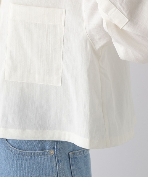 LEPSIM（レプシィム）の「ショートシャツ長袖　349273（シャツ/ブラウス・レディース・オフホワイト/カーキ・FREE）」の15枚目の写真