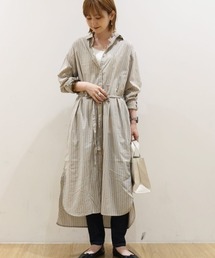 AMERICAN HOLIC | ウエストリボンシャツワンピース(シャツワンピース)
