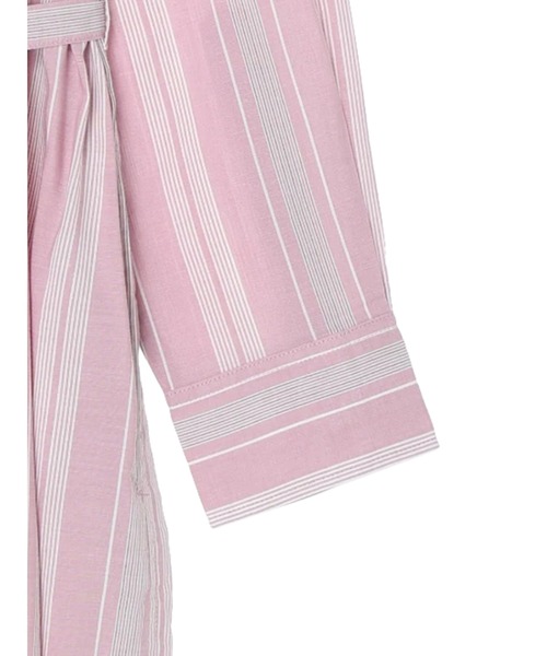 AMERICAN HOLIC（アメリカンホリック）の「ウエストリボンシャツワンピース（シャツワンピース・レディース・アイボリー/ピンク系その他/ホワイト系その他6/ブラウン・M/L）」の16枚目の写真