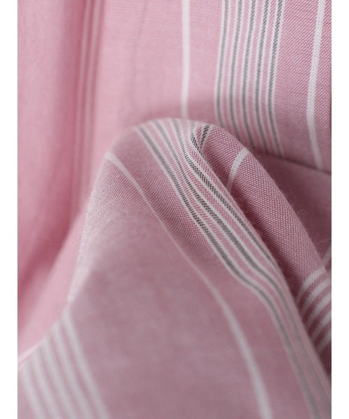 AMERICAN HOLIC（アメリカンホリック）の「ウエストリボンシャツワンピース（シャツワンピース・レディース・アイボリー/ピンク系その他/ホワイト系その他6/ブラウン・M/L）」の17枚目の写真