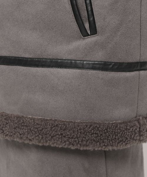 mysty woman（ミスティウーマン）の「ボア／ミドルブルゾン 157645（ブルゾン・レディース・ダークブラウン/アイボリー/モカ・FREE）」の18枚目の写真